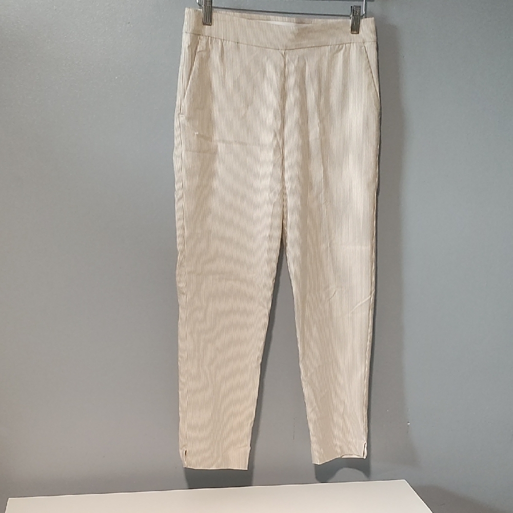 Counterparts Women's Cream with White Pin Striped Pants - Picture 6 of 17